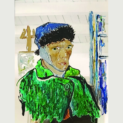 Autoportrait Van Gogh à l'oreille coupée